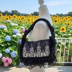 Hot Topic Black Gothic Lace Shoulder Bag